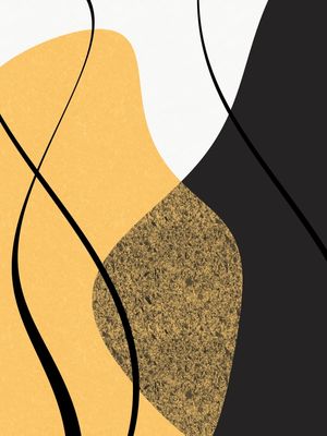 ARTE CONTORNOS MINIMALISTAS SÉRIE CORES TONS AMARELO E CINZA OP 11