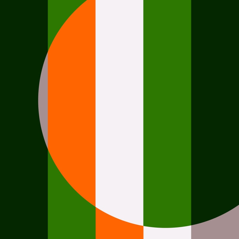 CÍRCULO GRADIENT SÉRIE TONS DE VERDE E LARANJA OP 19