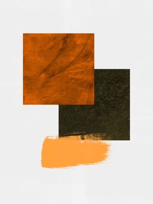 QUADRADOS MINIMALISTAS E TEXTURAS SÉRIE CORES TONS DE LARANJA VERDE OP 10