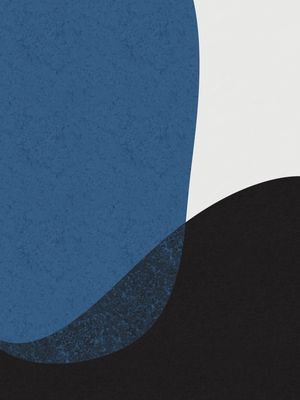 ARTE CONTORNOS MINIMALISTAS SÉRIE CORES TONS AZUL PRETO CINZA OP 12
