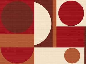 GEOMÉTRICO TEXTURA ABSTRATO ARTE SÉRIE TONS VERMELHO LARANJA OP 01