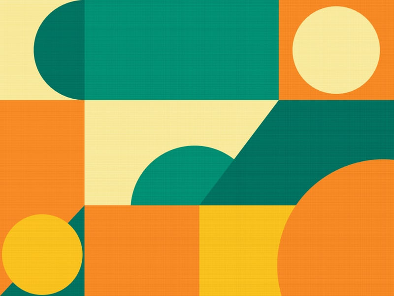 GEOMÉTRICO TEXTURA ABSTRATO ARTE SÉRIE TONS TURQUESA AMARELO OP 07