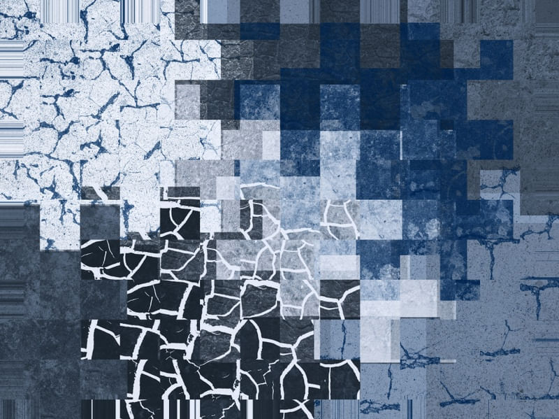 ESCALAS ABSTRATAS SÉRIE CORES TONS DE AZUL E CINZA OP 12