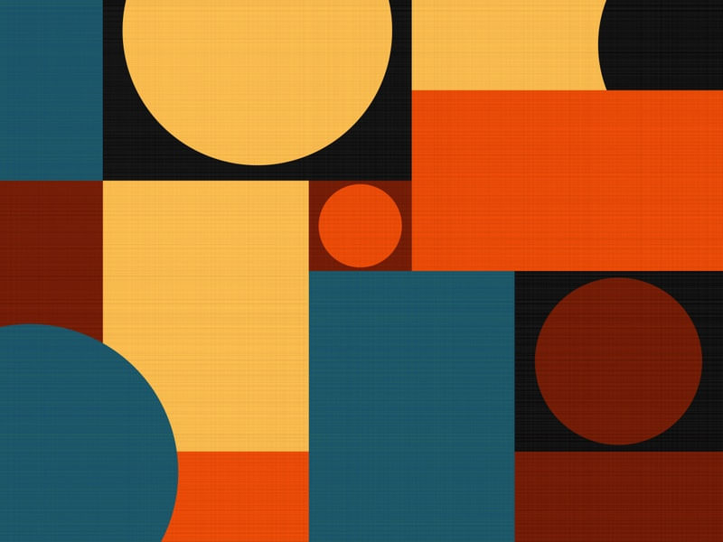 GEOMÉTRICO TEXTURA ABSTRATO ARTE SÉRIE TONS AZUL LARANJA MARROM OP 03