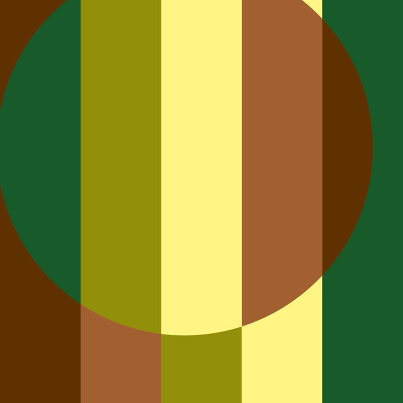 CÍRCULO GRADIENT SÉRIE TONS DE VERDE E MARROM OP 15