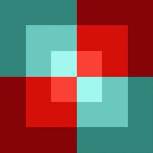 CORES ABSTRATAS SÉRIE SQUARE TONS DE VERDE TURQUESA VERMELHO OP 08