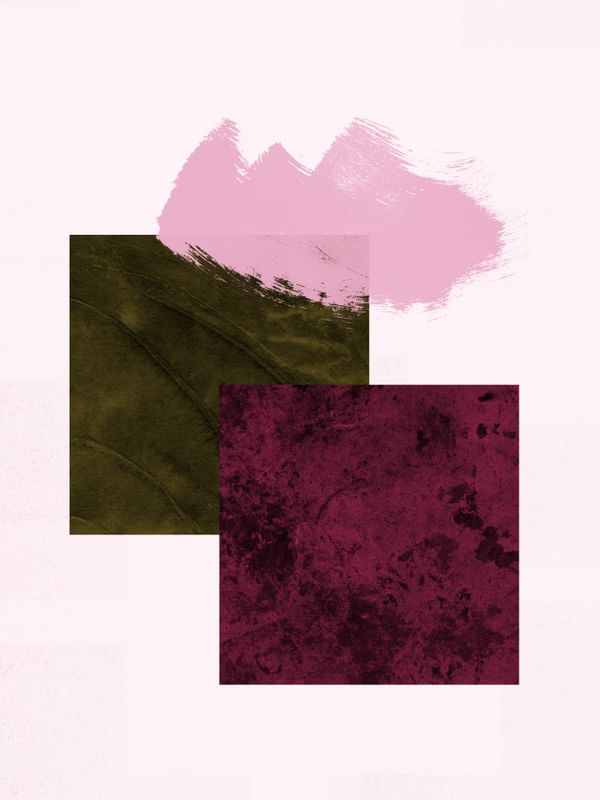 QUADRADOS MINIMALISTAS E TEXTURAS SÉRIE CORES TONS DE ROSA VERDE OP 11
