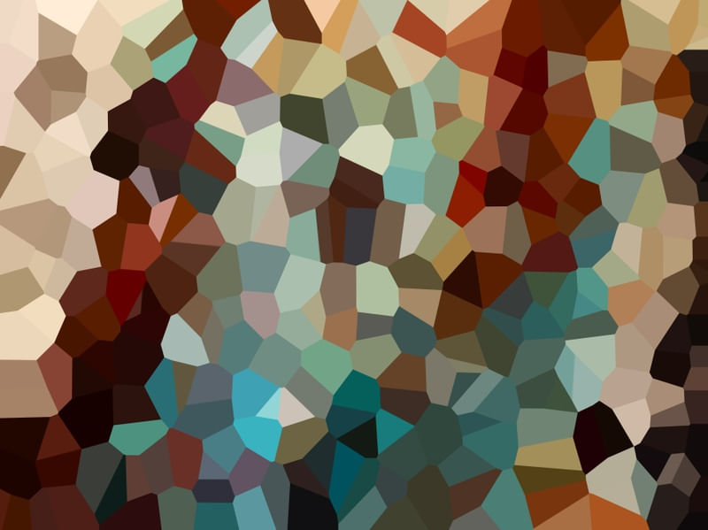 MOSAICO MODERNO ABSTRATO SÉRIE CORES TONS OCRE VERDE MARROM OP 15