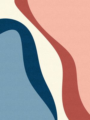 ARTE CONTORNOS MINIMALISTAS SÉRIE CORES TONS AZUL E ROSA OP 10