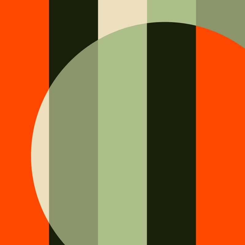 CÍRCULO GRADIENT SÉRIE TONS DE VERDE E LARANJA OP 21