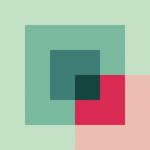 CORES ABSTRATAS SÉRIE SQUARE TONS DE VERDE ROSA OP 10