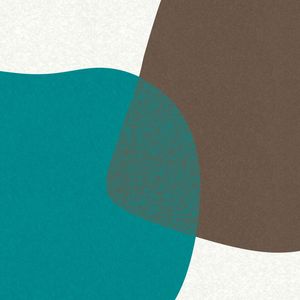 ARTE CONTORNOS MINIMALISTAS SÉRIE CORES TONS VERDE TURQUESA E MARROM OP 14