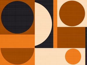 GEOMÉTRICO TEXTURA ABSTRATO ARTE SÉRIE TONS MARROM LARANJA PRETO OP 09