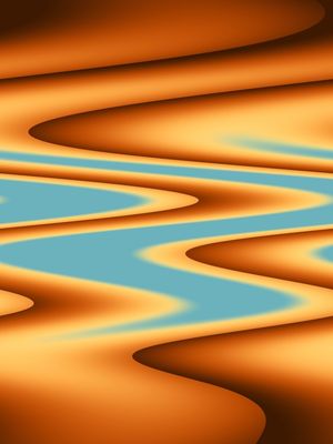 ONDULAÇÕES CORES ARTE SÉRIE TONS LARANJA MARROM AZUL OP 10