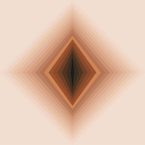 ARTE CONTEMPORANEA COLORIDA BEGE LARANJA MARROM QUADRADO - ABSTRATO COLORFUL - 15C-Q