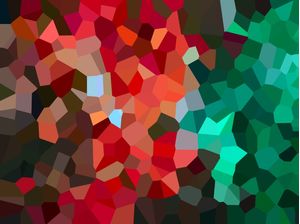 MOSAICO MODERNO ABSTRATO SÉRIE CORES TONS VERDE VERMELHO OP 20