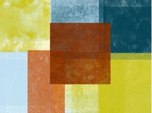 CORES E FORMAS ARTE TONS DE VERDE AZUL LARANJA OP 24