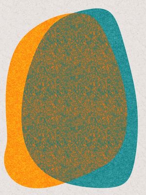 ARTE CONTORNOS MINIMALISTAS SÉRIE CORES TONS DE AMARELO AZUL TURQUESA OP 17