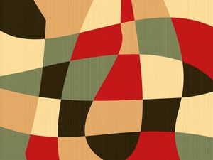 RETALHOS ABSTRATOS TEXTURAS SÉRIE CORES TONS VERMELHO VERDE OP 17