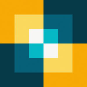 CORES ABSTRATAS SÉRIE SQUARE TONS DE AZUL AMARELO OP 17A