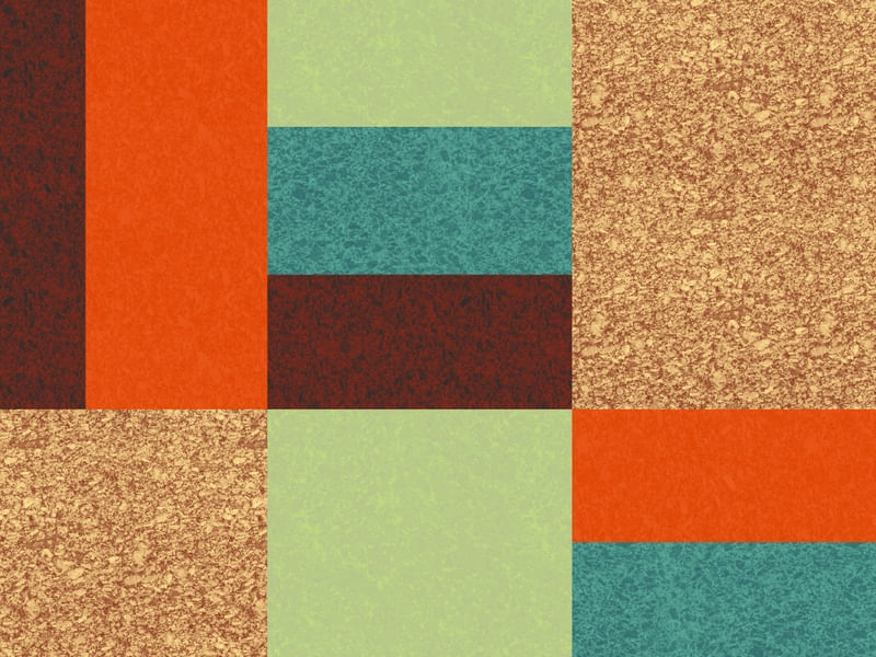 ELEGANT SETS SÉRIE ARTE ABSTRATA CORES TONS VERDE LARANJA MARROM OP 05