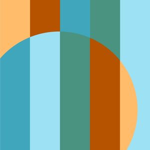 CÍRCULO GRADIENT SÉRIE TONS DE VERDE TURQUESA E MARROM OP 25