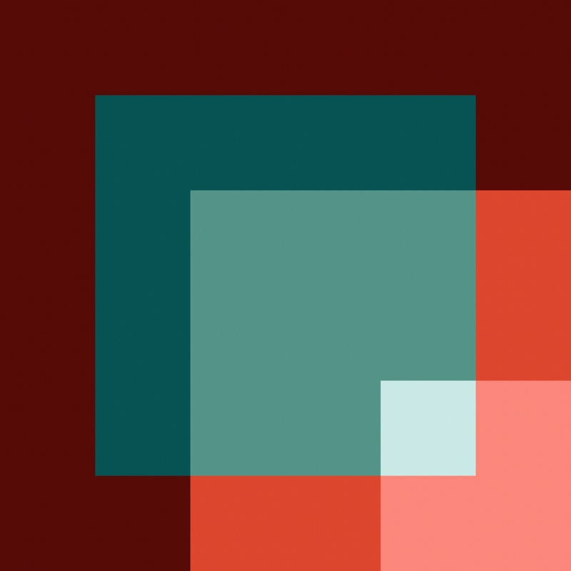 CORES ABSTRATAS SÉRIE SQUARE TONS DE VERDE LARANJA OP 18