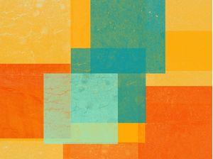 CORES E FORMAS ARTE TONS TURQUESA AMARELO LARANJA OP 27