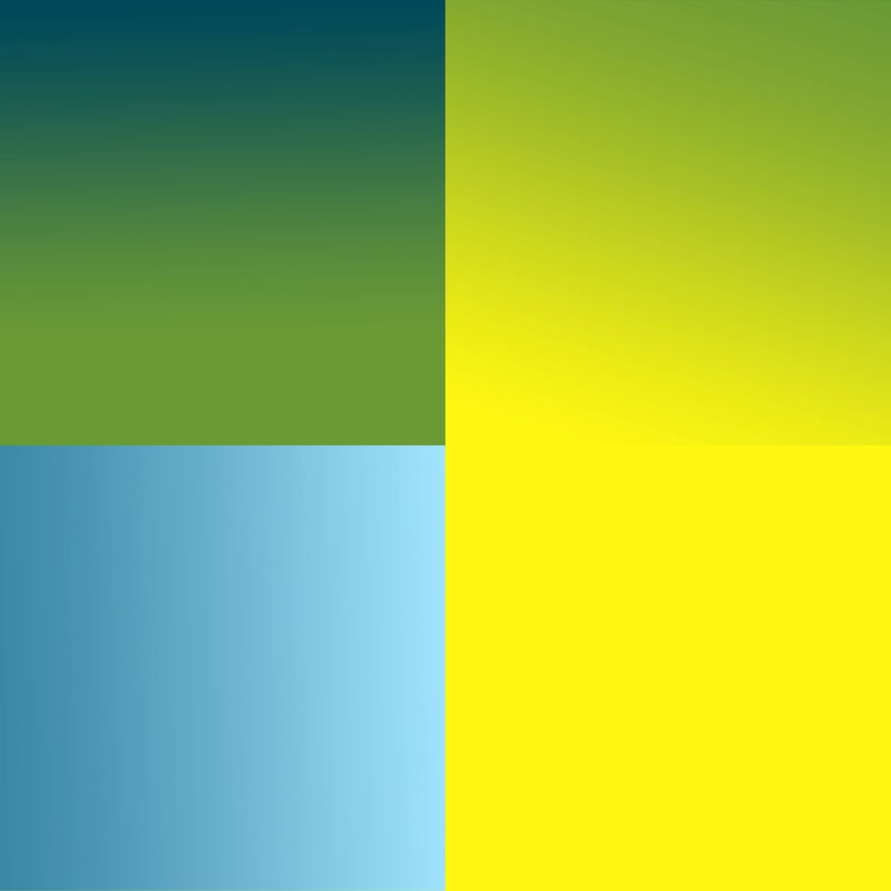 QUADRADOS DETALHES DEGRADÊ CORES TONS DE AZUL AMARELO VERDE OP 14