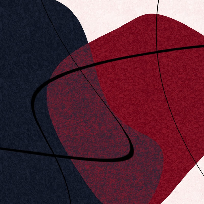 ARTE CONTORNOS MINIMALISTAS SÉRIE CORES TONS DE VERMELHO AZUL OP 20