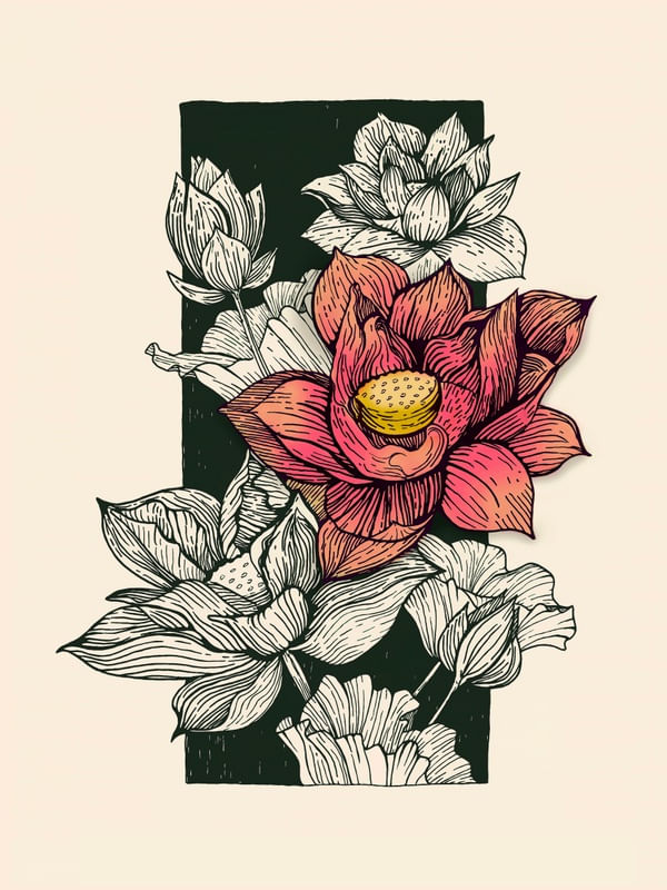 BOTÂNICO - FLOR DE LÓTUS