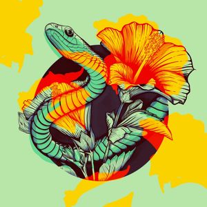SERPENTE E HIBISCO