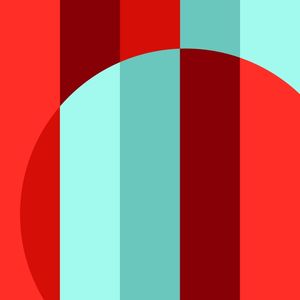 CÍRCULO GRADIENT SÉRIE TONS DE AZUL TIFFANY E VERMELHO OP 29