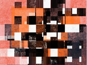 ESCALAS ABSTRATAS SÉRIE CORES TONS DE LARANJA MARROM PRETO OP 28