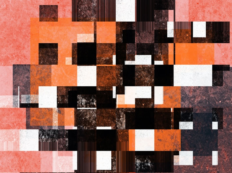 ESCALAS ABSTRATAS SÉRIE CORES TONS DE LARANJA MARROM PRETO OP 28