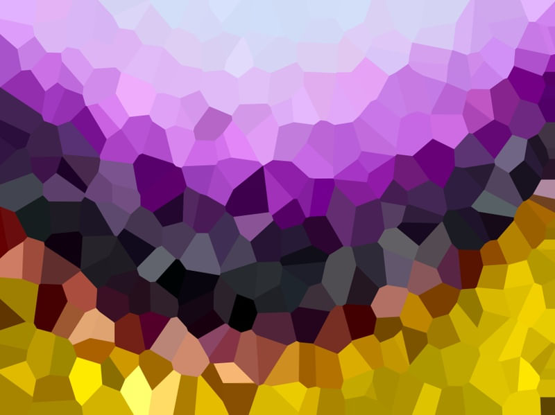MOSAICO MODERNO ABSTRATO SÉRIE CORES TONS LILÁS PRETO AMARELO OP 27