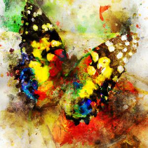 BORBOLETA AQUARELADA ABSTRATO