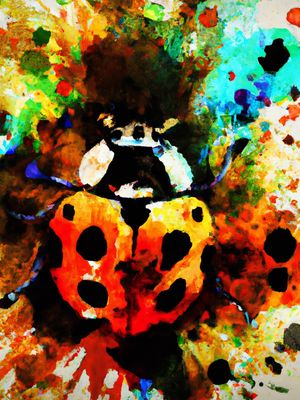 JOANINHA AQUARELADA ABSTRATO