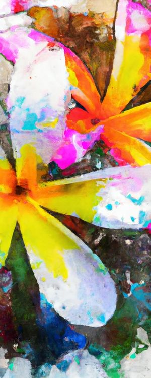 PLUMERIA AQUARELADO ABSTRATO II