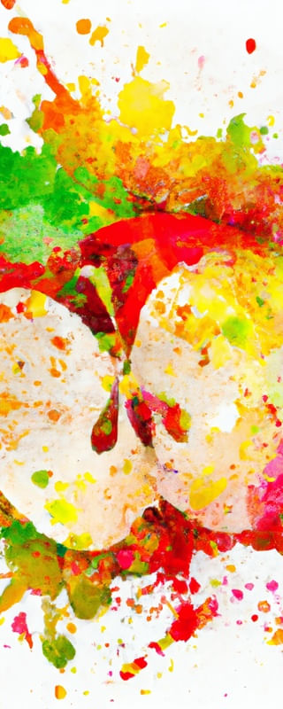 MAÇÃ AQUARELADO ABSTRATO II