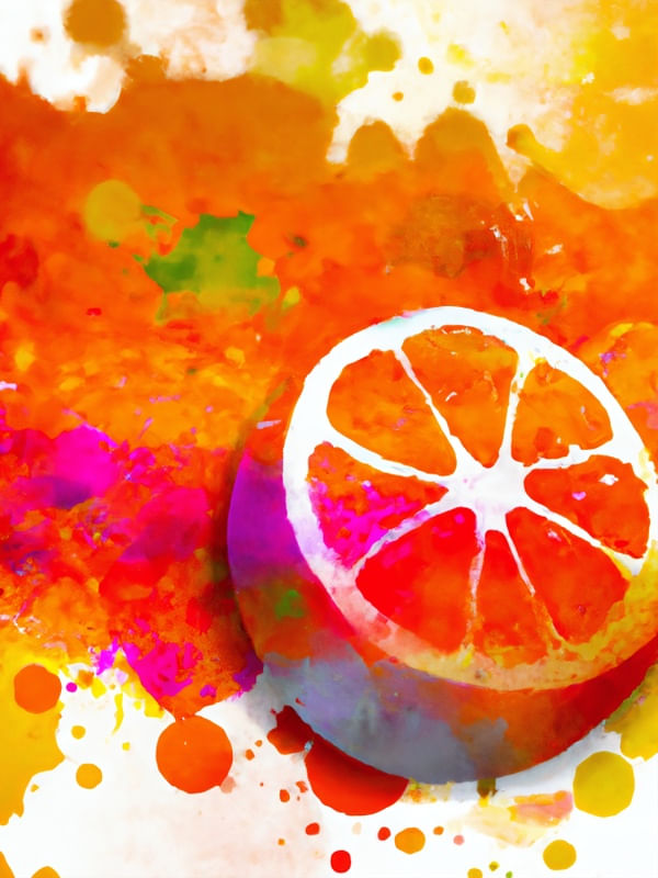 LARANJA AQUARELADO ABSTRATO