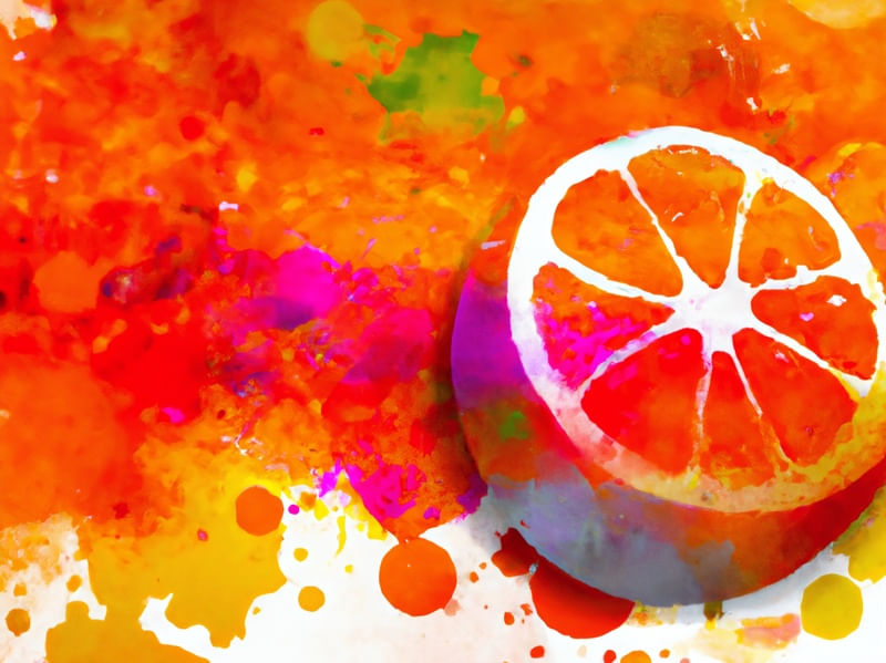 LARANJA AQUARELADO ABSTRATO II