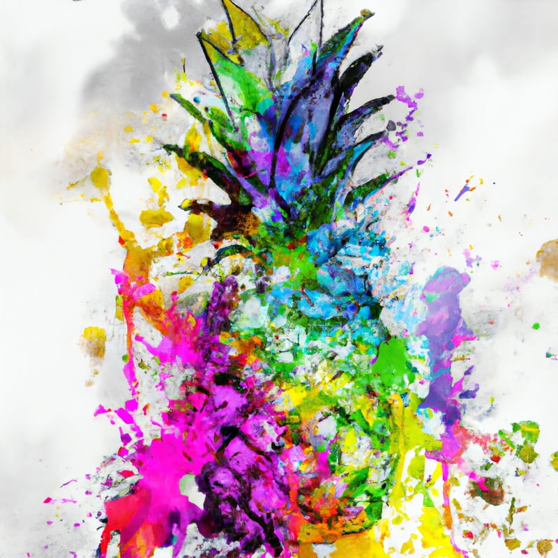 ABACAXI AQUARELADO ABSTRATO I