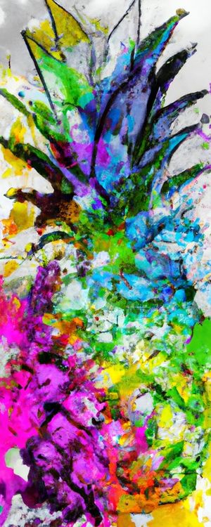ABACAXI AQUARELADO ABSTRATO II