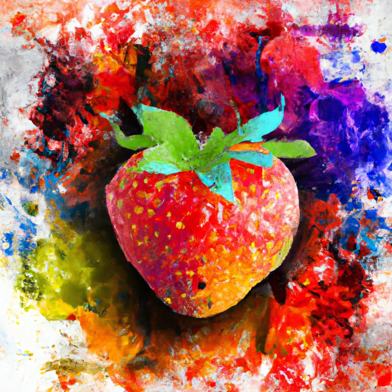 MORANGO AQUARELADO ABSTRATO I