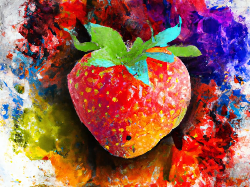 MORANGO AQUARELADO ABSTRATO II