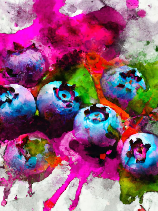 MIRTILOS AQUARELADOS ABSTRATOS