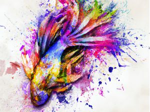 PEIXE AQUARELADO ABSTRATO II
