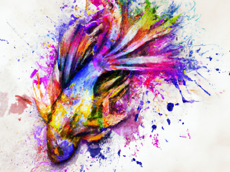 PEIXE AQUARELADO ABSTRATO II