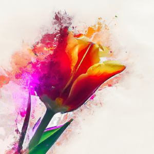 TULIPA AQUARELADA III